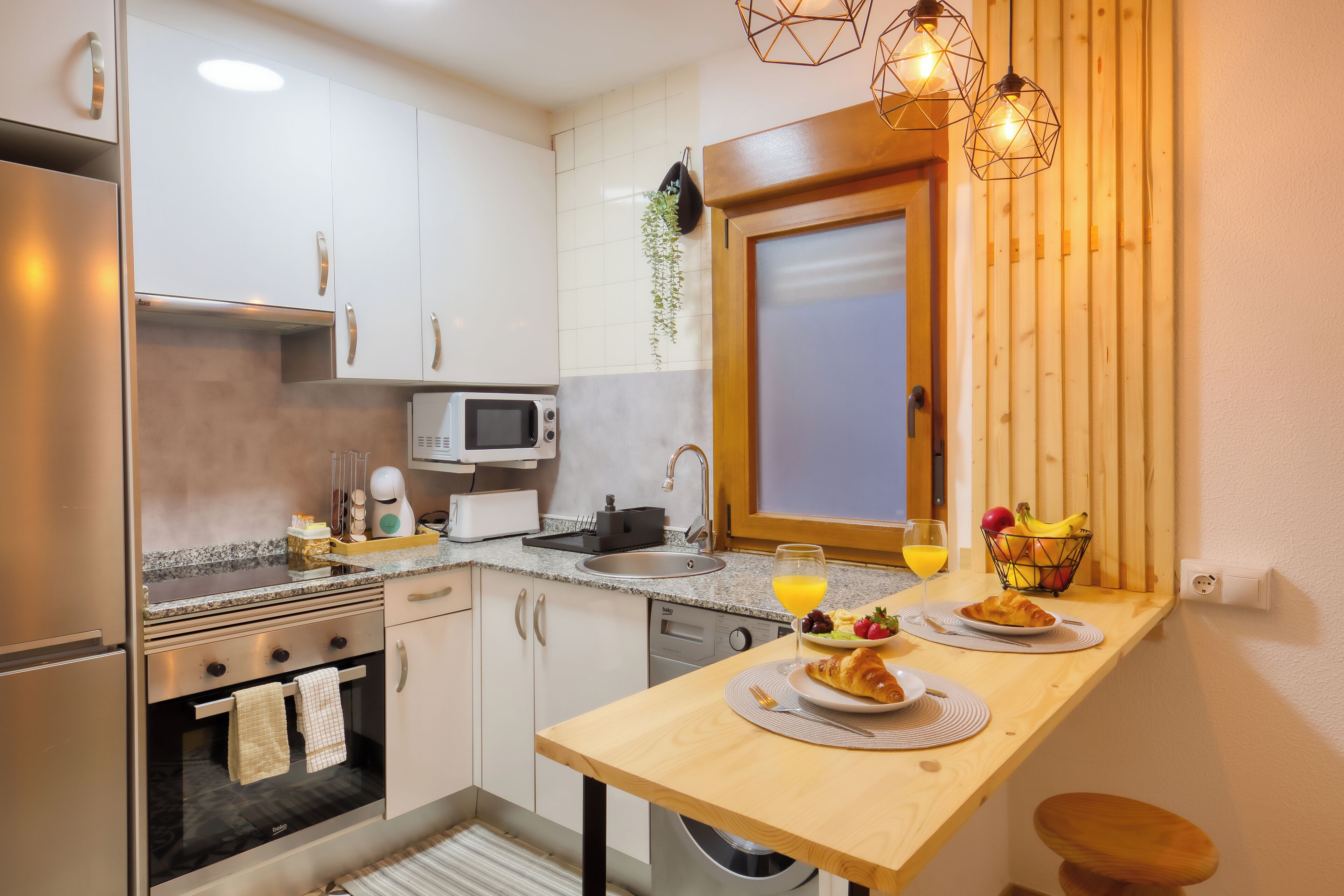 Superior Apartment, 1 Bedroom | Private kitchen | Full-sized fridge, microwave, oven, stovetop