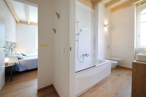 Free toiletries, hair dryer, bidet, towels