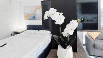 1 chambre, fer et planche Ă repasser, Wi-Fi gratuit, draps fournis