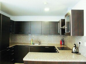 Fridge, microwave, dishwasher, toaster - Coastal Haven Flat - One Bedroom Apartment, Sleeps 2 (As Sifah)