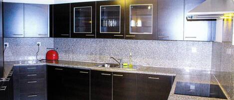 Fridge, microwave, dishwasher, toaster