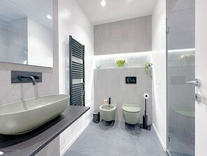 淋浴设施、吹风机、坐浴桶、毛巾