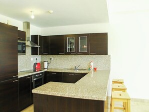 Fridge, microwave, dishwasher, toaster