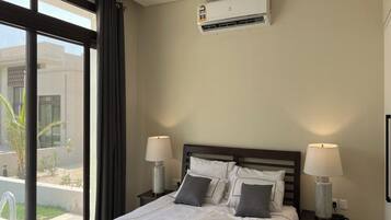 1 bedroom, iron/ironing board, bed sheets