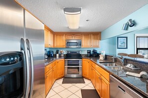 Condo, Multiple Beds (Ocean Breeze East 201) | Private kitchen | Oven, toaster - Ocean Breeze East 201 (Pensacola)