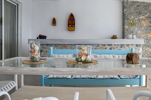 Dining - Mythos villa 9,pool,Walking distance to beach (Damnoni)