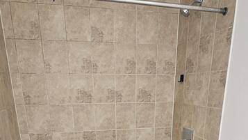 Hair dryer, bidet, towels, soap