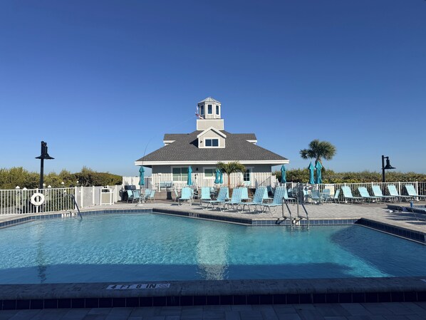 Outdoor pool, a heated pool