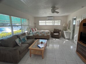 Deluxe Studio, 1 Queen Bed with Sofa bed, Resort View, Beachfront | Premium bedding, individually decorated, individually furnished