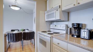 Apartment, Balcony, City View | Private kitchen | Dining tables