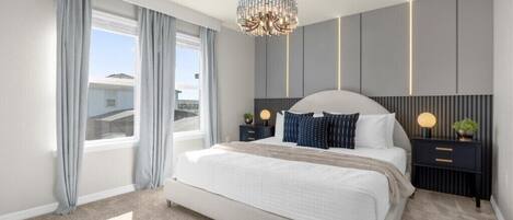 5 slaapkamers, een strijkplank/strijkijzer, wifi, beddengoed