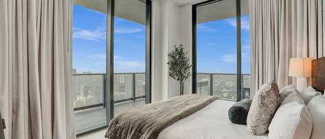 1 bedroom, blackout curtains, iron/ironing board, free WiFi