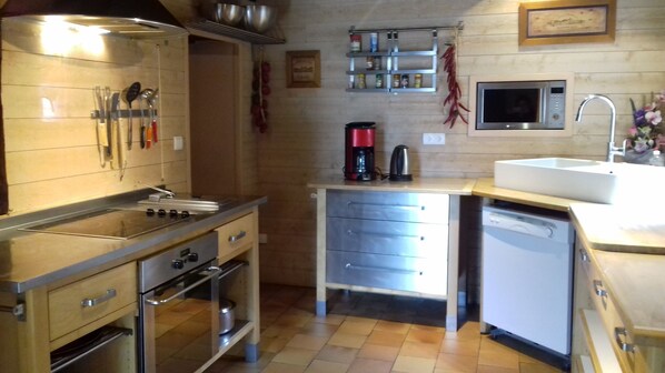 Microwave, oven, stovetop, dishwasher