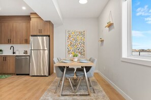 Dining - Private Suite »  Near Canal » AC » King Bed /w TV (Chestermere)