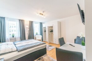 1 soveværelse, premium-sengetøj, dundyner