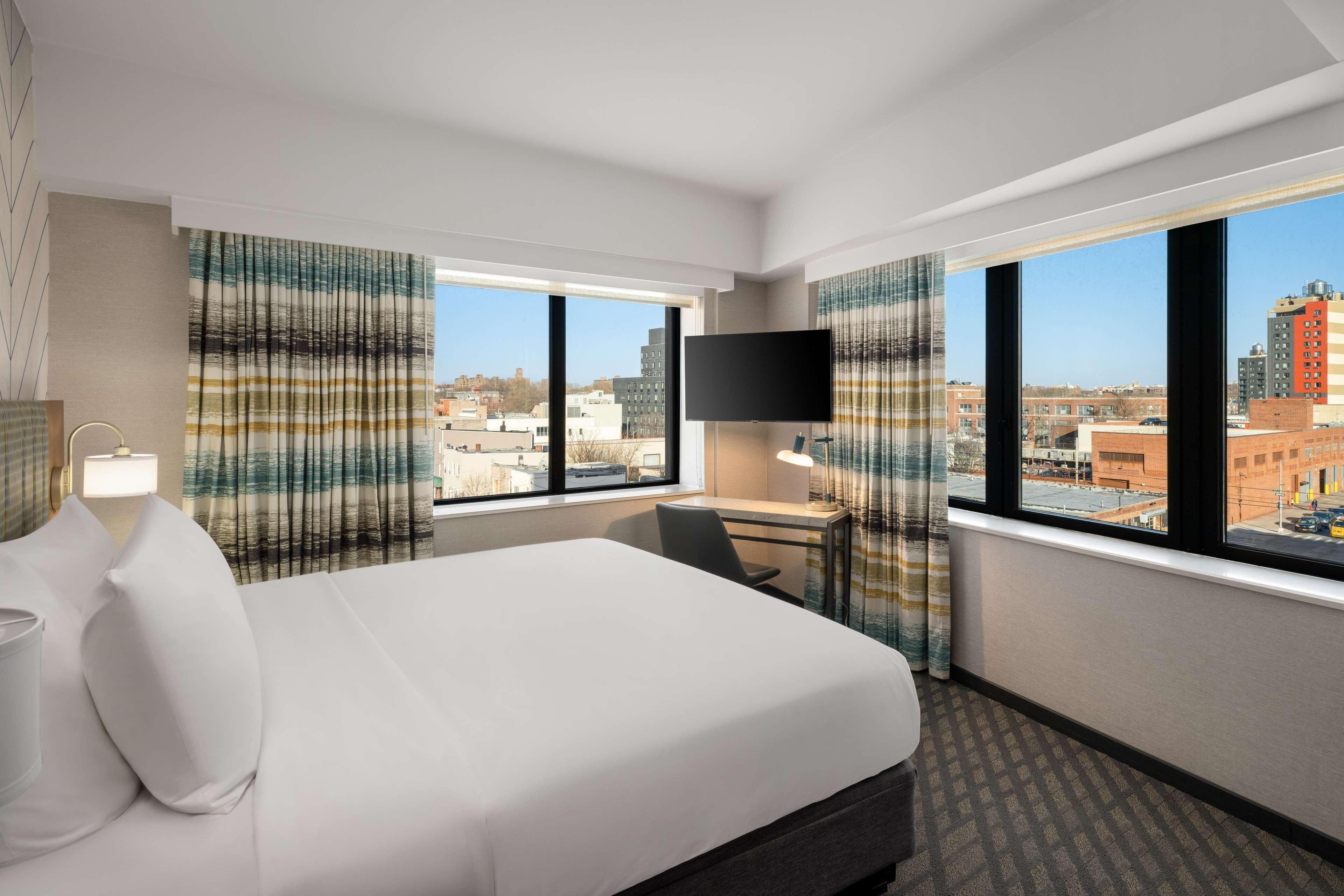 In-room safe, desk, laptop workspace, blackout drapes