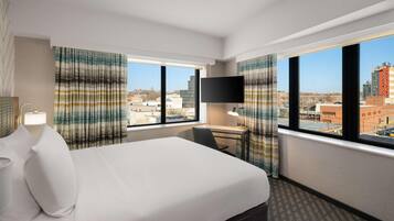 In-room safe, desk, laptop workspace, blackout drapes