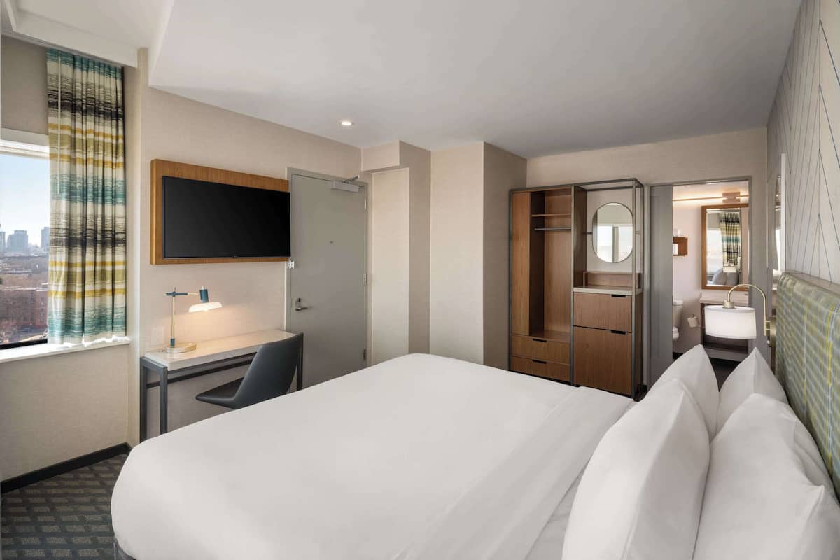 In-room safe, desk, laptop workspace, blackout curtains