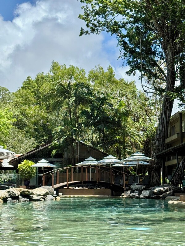 Outdoor pool, a heated pool