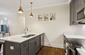 Microwave, oven, stovetop, dishwasher