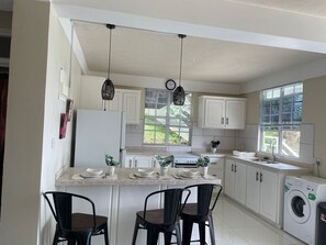 Microwave, oven, stovetop - Providence,where nature meets home, every path leads to peace.
Strong WIFI, AC. (Mahaut)