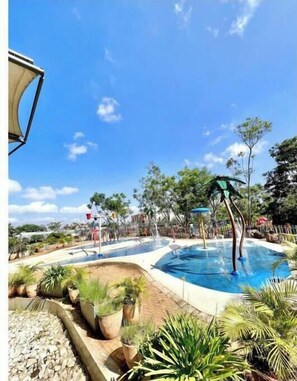 A heated pool