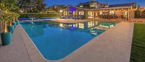 Outdoor pool, a heated pool