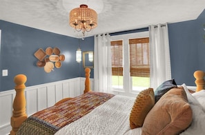 3 habitaciones, tabla de planchar con plancha, wifi y ropa de cama 