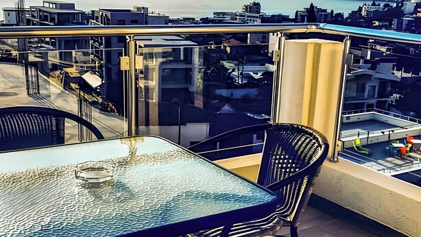 Comfort Studio, Partial Sea View | Balcony view - Elma Hotel (Bar)