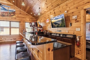 Bar (on property) - Luxury 9BR Cabin | Mountain Views, Theater, Hot Tubs, Arcade | Sleeps 28 (Gatlinburg)