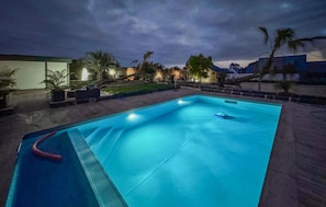 A heated pool