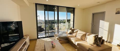 Superior Apartment, 3 Bedrooms, City View | Living area