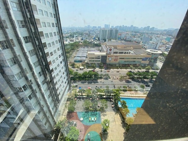 Departamento Deluxe, 2 habitaciones, vista a la ciudad | Balcón