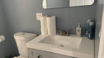 Towels, soap, toilet paper