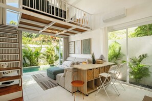 Honeymoon Villa, 1 Bedroom, Pool View | Living area