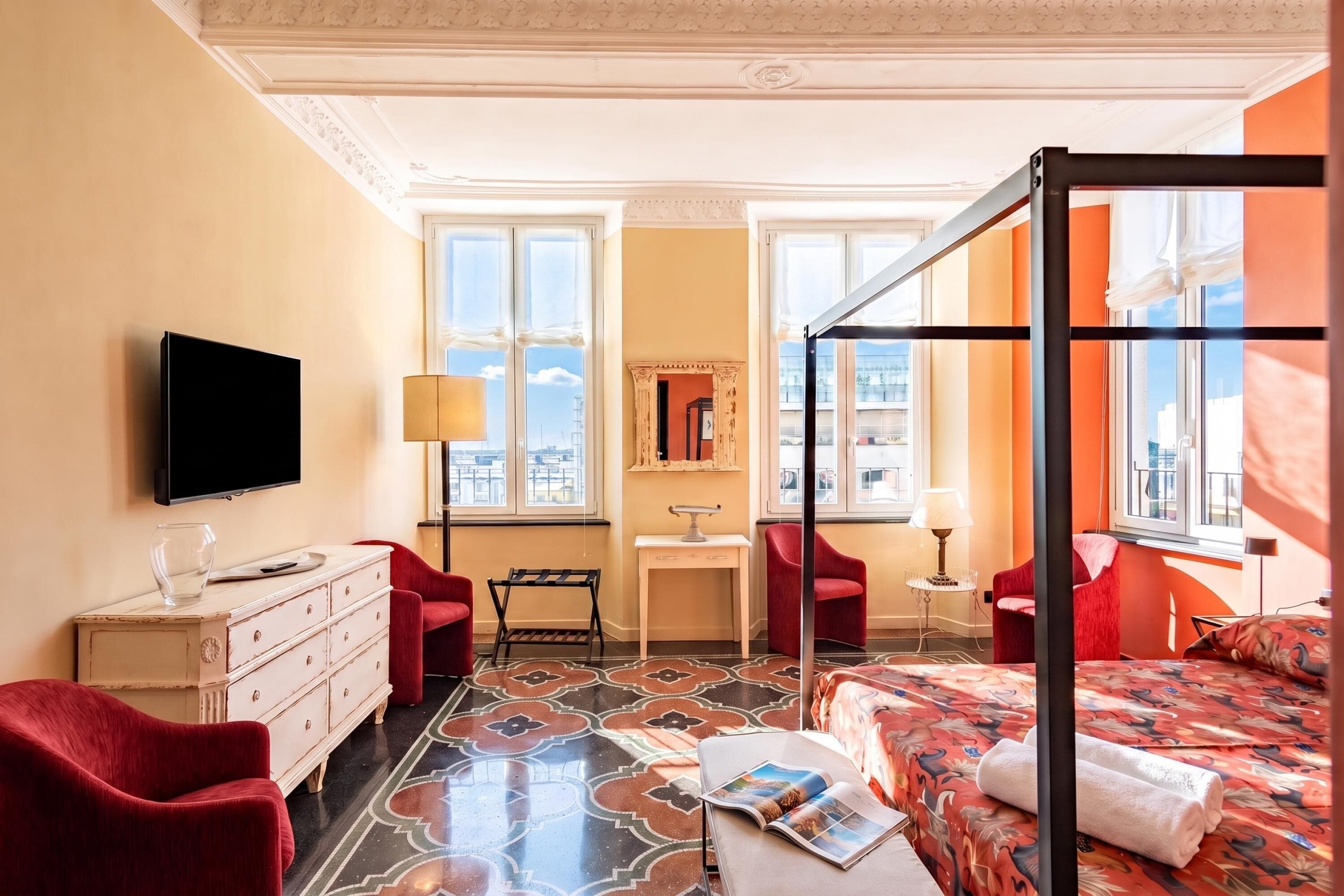 Standard Apartment, 4 Bedrooms, Air conditioning, Sea Facing (Precious House Genova Porto Antico) | 4 bedrooms