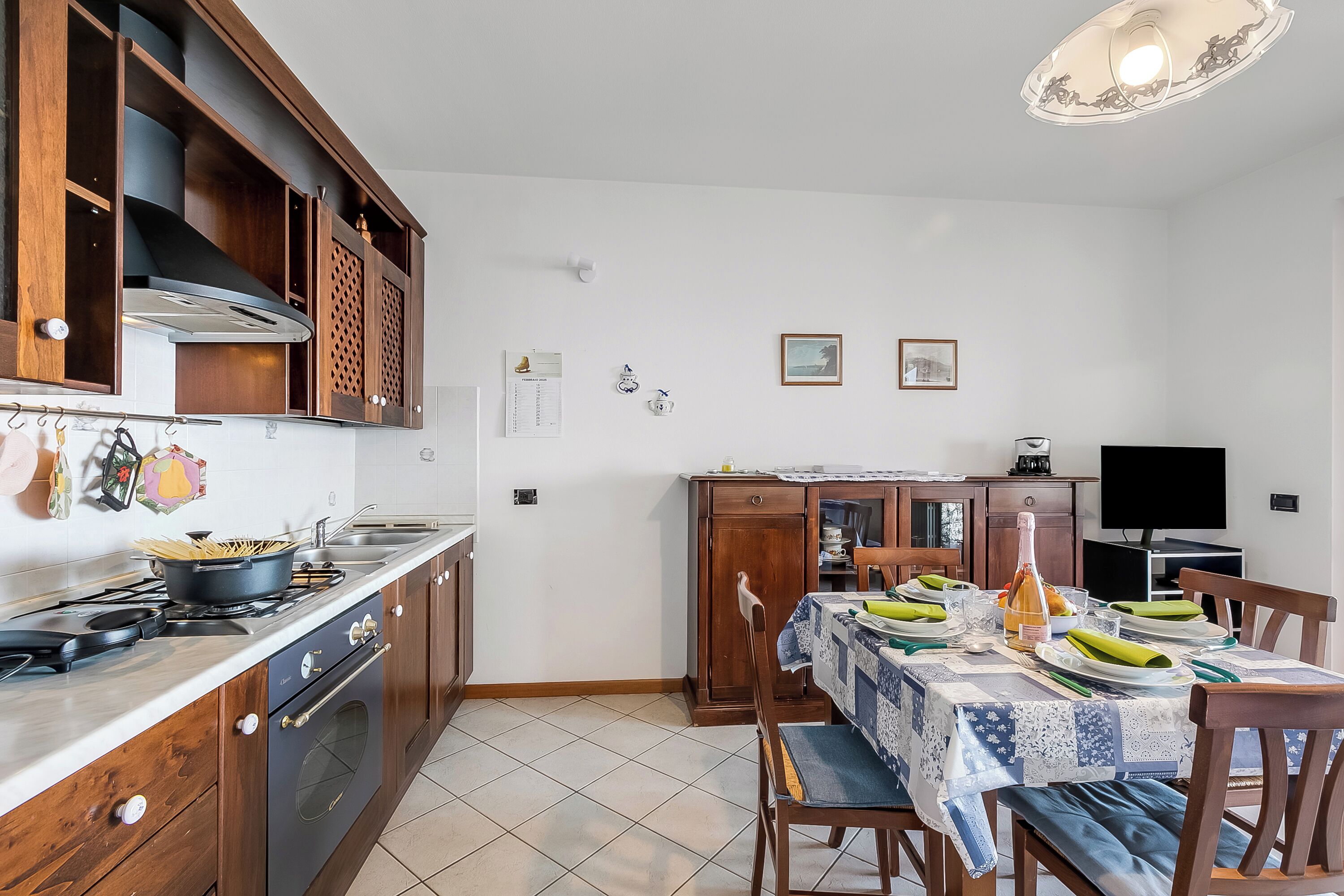 Standard Apartment, Multiple Bedrooms, Mountainside (Julia's House lakeview & shared pool) | Private kitchen | Fridge, microwave, oven, stovetop