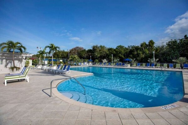 A heated pool