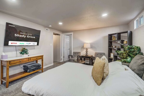 5 bedrooms, iron/ironing board, travel crib, WiFi