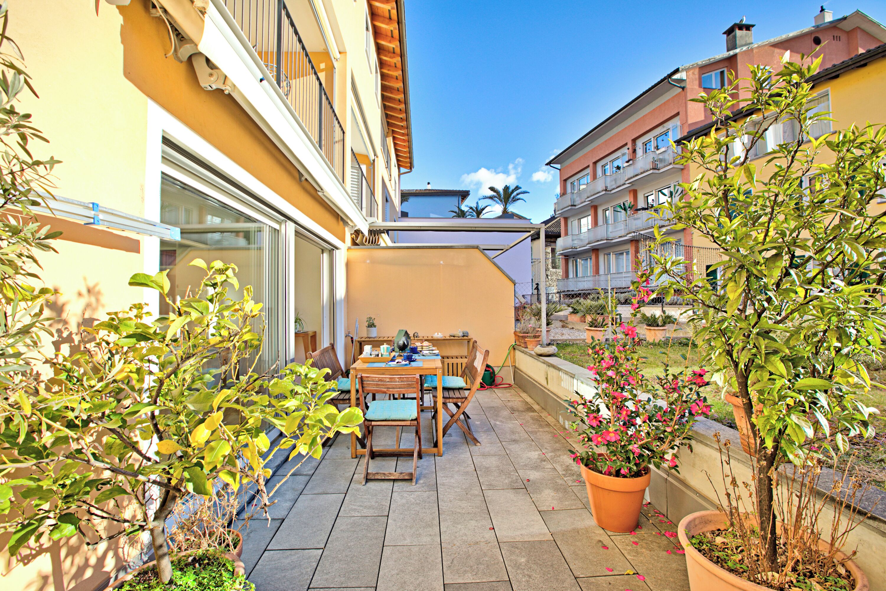 Family Apartment, Multiple Bedrooms, 2 Bathrooms (Ô Lac Ascona with Garden) | Outdoor dining