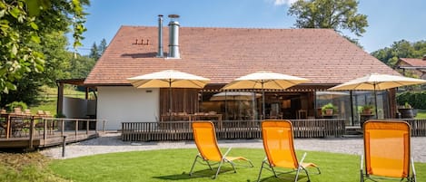 家庭小木屋, 多間臥室, 山旁 (Luxury Chalet Martin) | 室外用餐