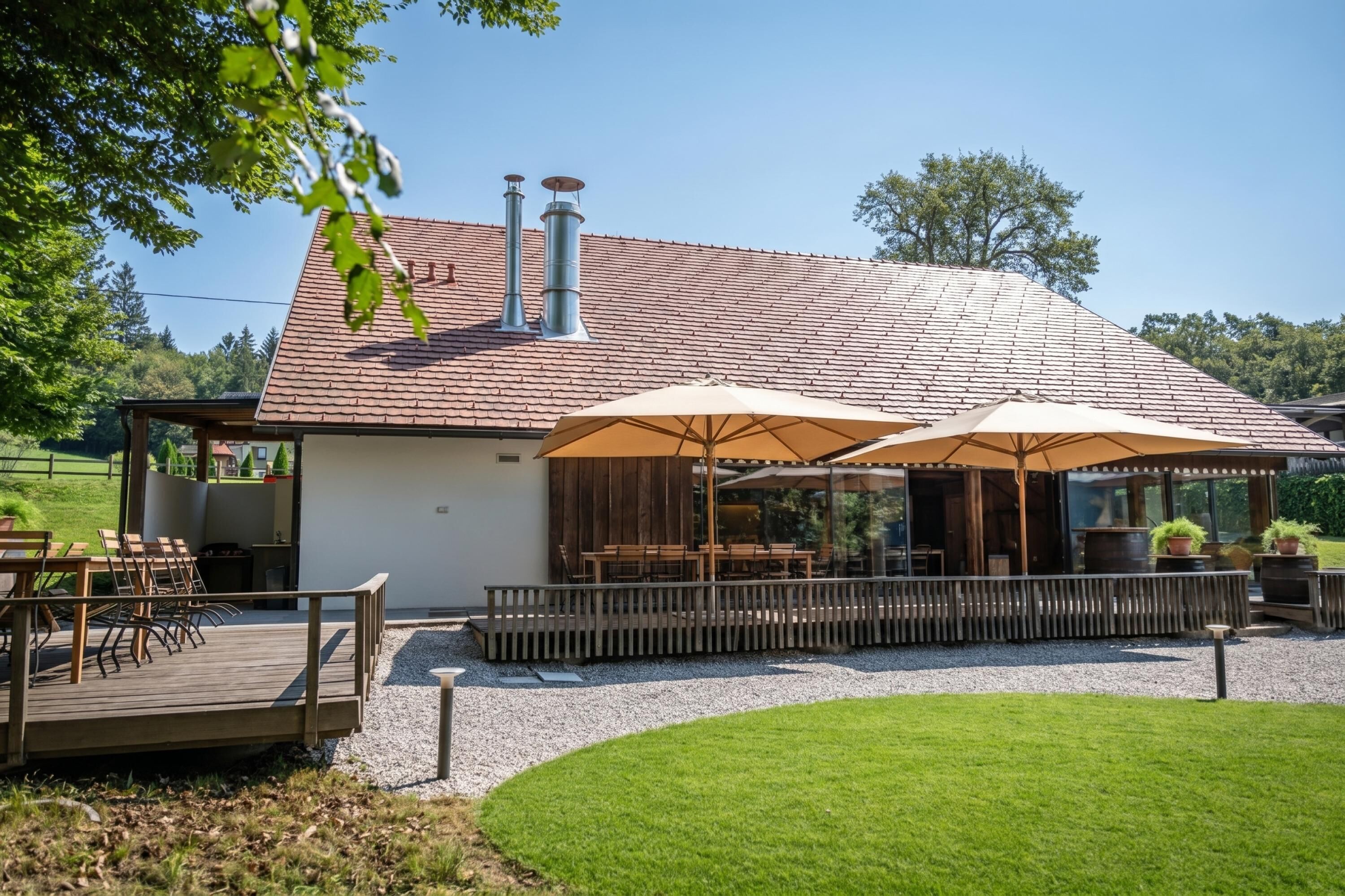 Family Chalet, Multiple Bedrooms, Mountainside (Luxury Chalet Martin) | Outdoor dining