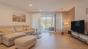 21-inch flat-screen TV with digital channels