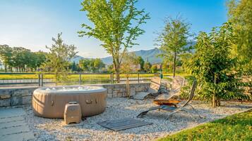 Family Villa, Multiple Bedrooms, 2 Bathrooms (Vipava River Retreat) | Outdoor spa tub