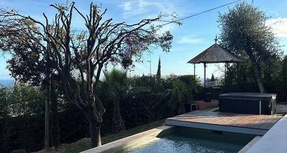 Villa Niçoise sea view with pool and jacuzzi