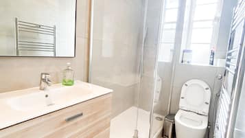 Free toiletries, hair dryer, towels, soap