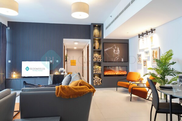 Living area - Bloomfields Grandeur 2BR Suite AlReem (Abu Dhabi)