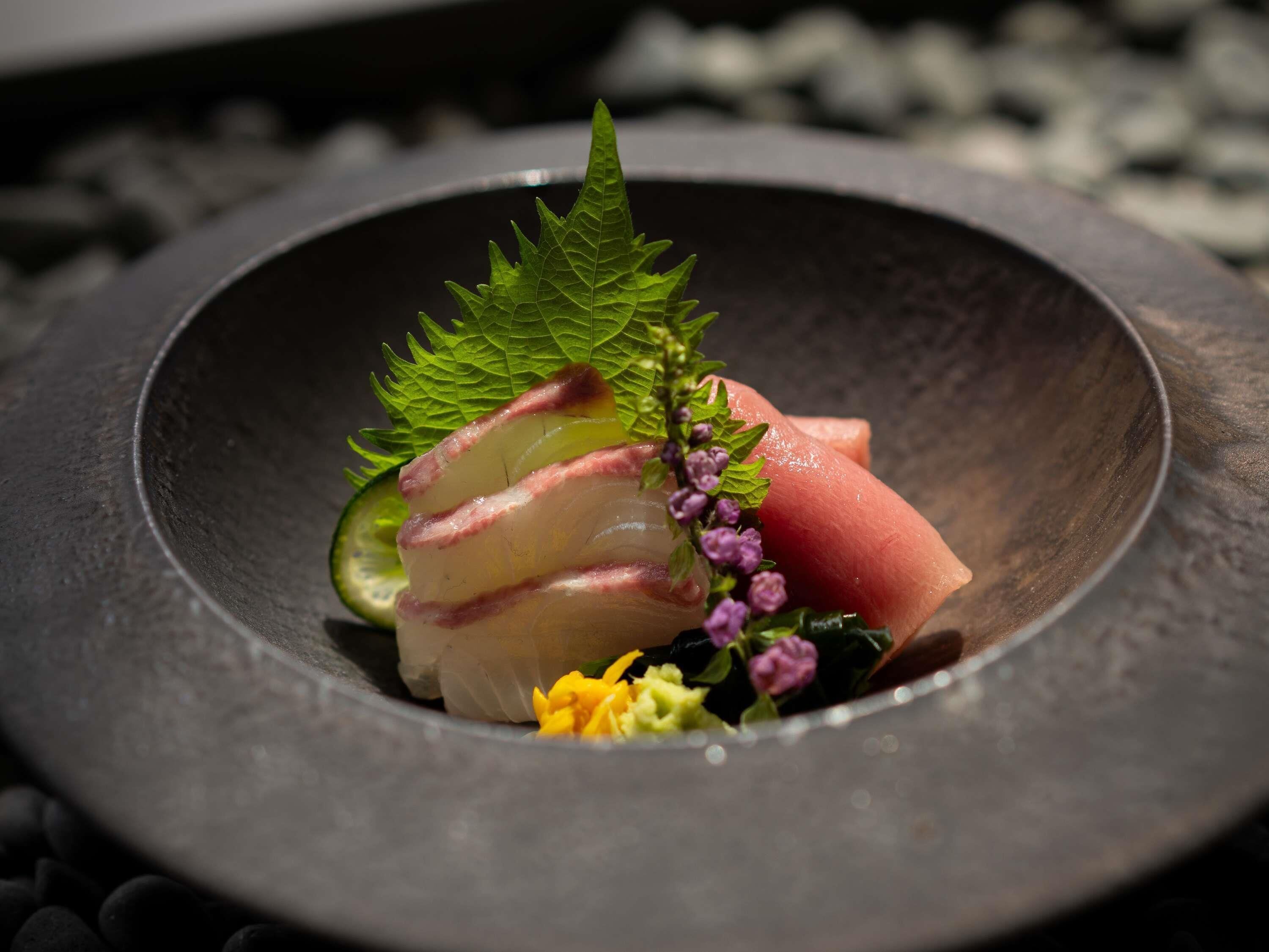 A dish with various ingredients.