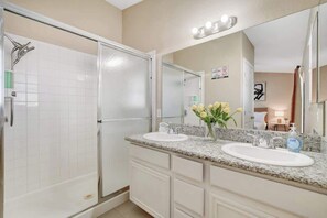 Shower, shampoo - Level Up Lodge: 5-Bedroom Arcade Bliss with Grill (North Las Vegas)