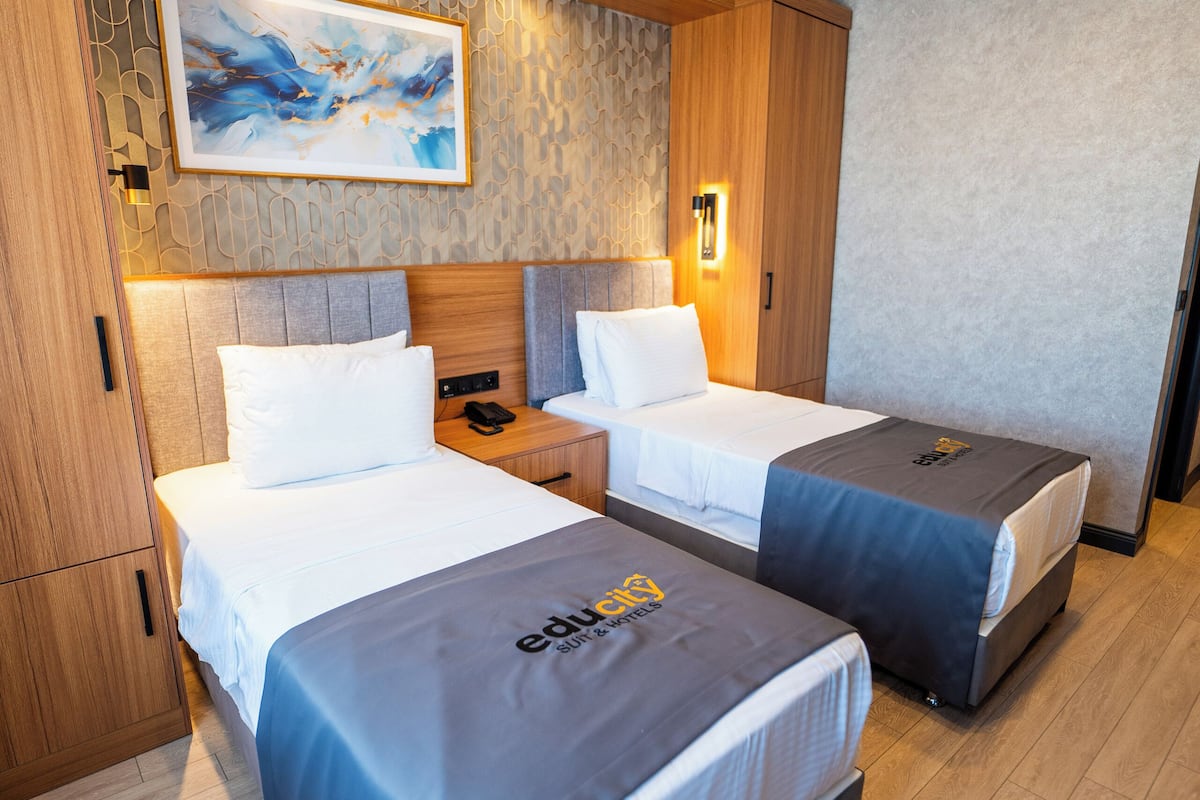 Superior kamer, 2 eenpersoonsbedden, uitzicht op stad | 1 slaapkamer, luxe beddengoed, een kluis op de kamer, een bureau